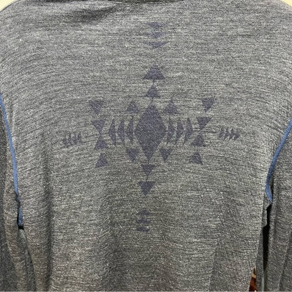 Pendleton Charcoal Wool Blend Base Layer 1/4 Zip Sweater Hiking Outroor Camping - Picture 8 of 11